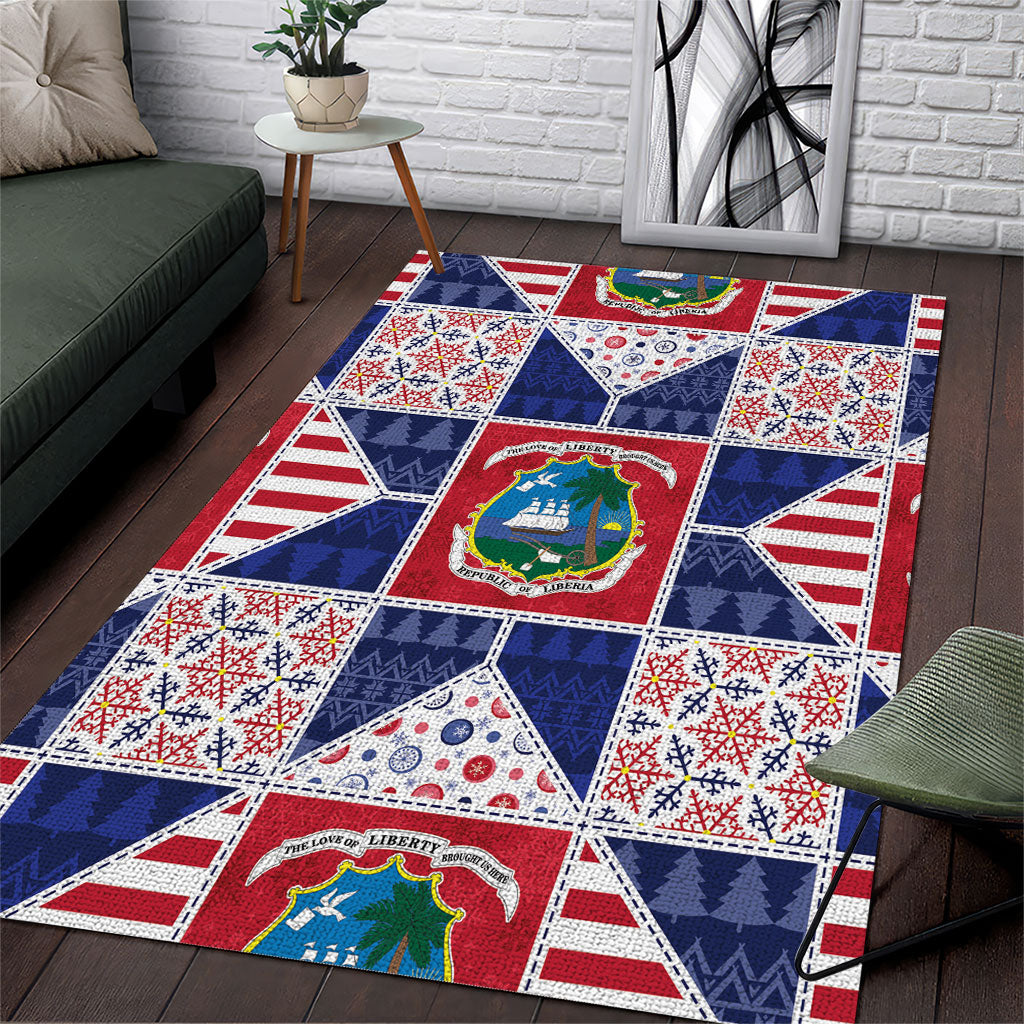 Liberia Christmas Area Rug Patchwork Style