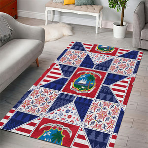 Liberia Christmas Area Rug Patchwork Style