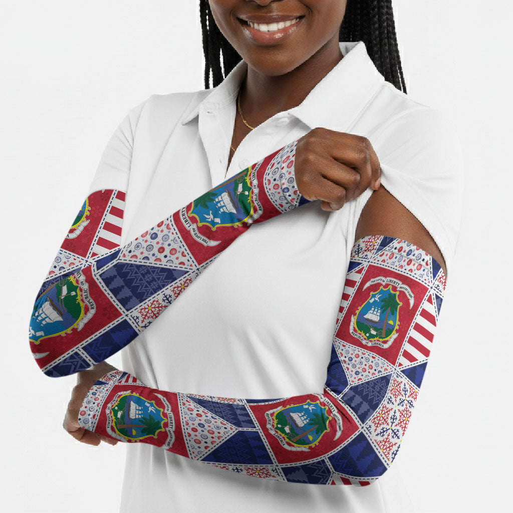 Liberia Christmas Arm Sleeves Patchwork Style