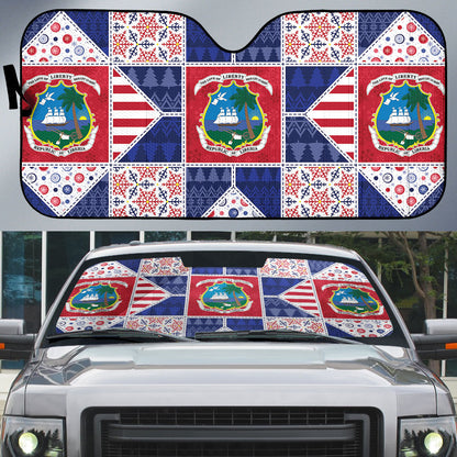 Liberia Christmas Auto Sun Shade Patchwork Style