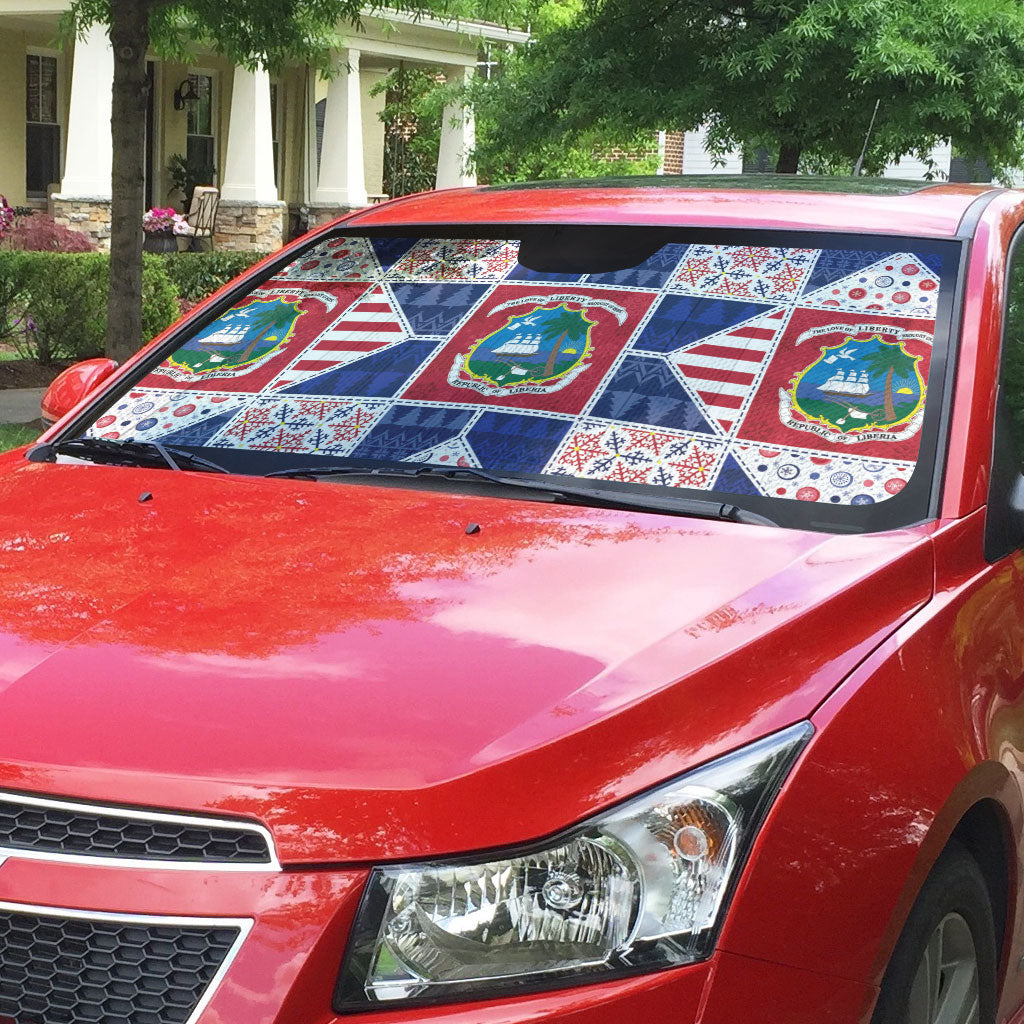 Liberia Christmas Auto Sun Shade Patchwork Style