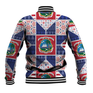 Liberia Christmas Baseball Jacket Patchwork Style