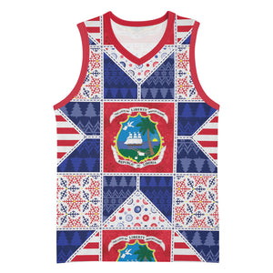 Liberia Christmas Basketball Jersey Patchwork Style