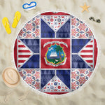 Liberia Christmas Beach Blanket Patchwork Style