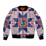 Liberia Christmas Bomber Jacket Patchwork Style