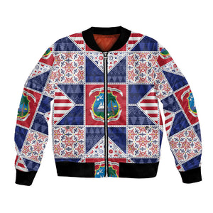 Liberia Christmas Bomber Jacket Patchwork Style