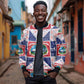 Liberia Christmas Bomber Jacket Patchwork Style
