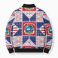 Liberia Christmas Bomber Puffer Jacket Patchwork Style