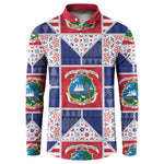Liberia Christmas Button Sweatshirt Patchwork Style
