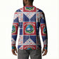 Liberia Christmas Button Sweatshirt Patchwork Style