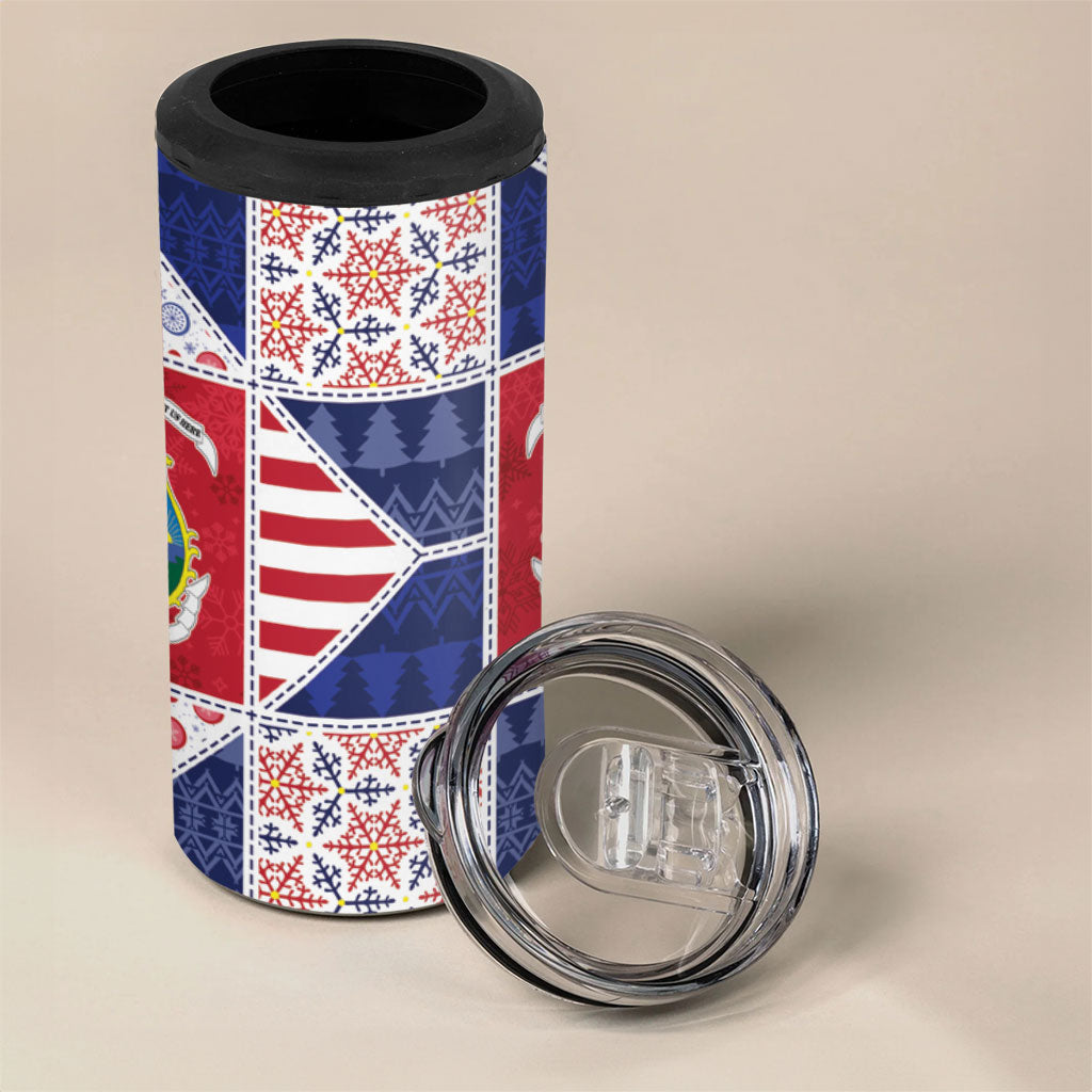 Liberia Christmas 4 in 1 Can Cooler Tumbler Patchwork Style