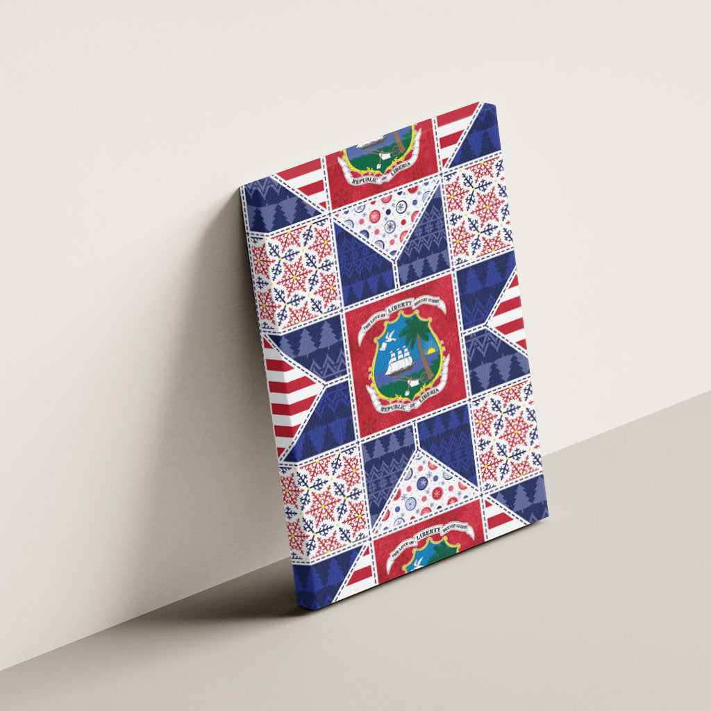 Liberia Christmas Canvas Wall Art Patchwork Style