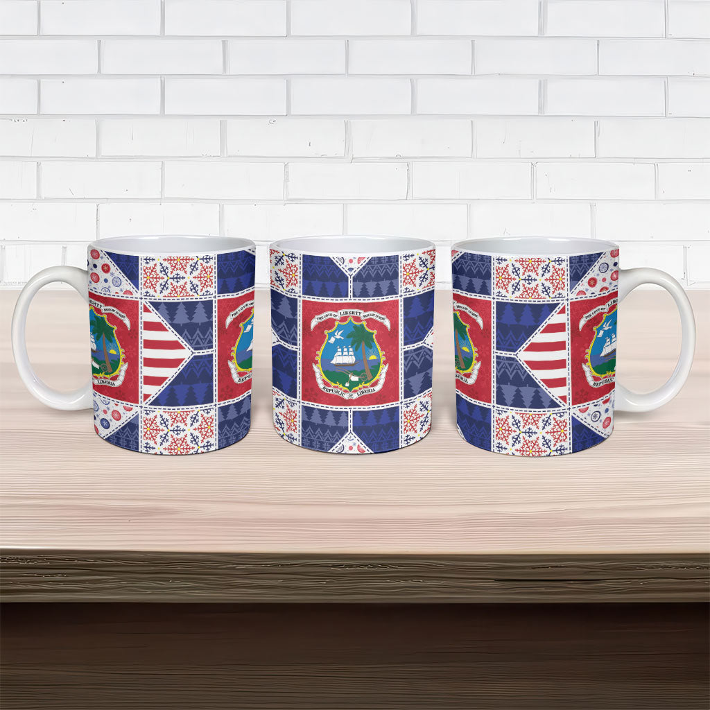 Liberia Christmas Ceramic Mug Patchwork Style
