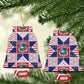 Liberia Christmas Ceramic Ornament Patchwork Style