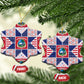 Liberia Christmas Ceramic Ornament Patchwork Style