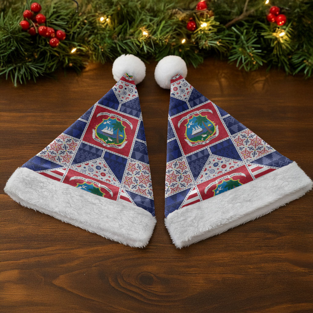 Liberia Christmas Santa Hat Patchwork Style