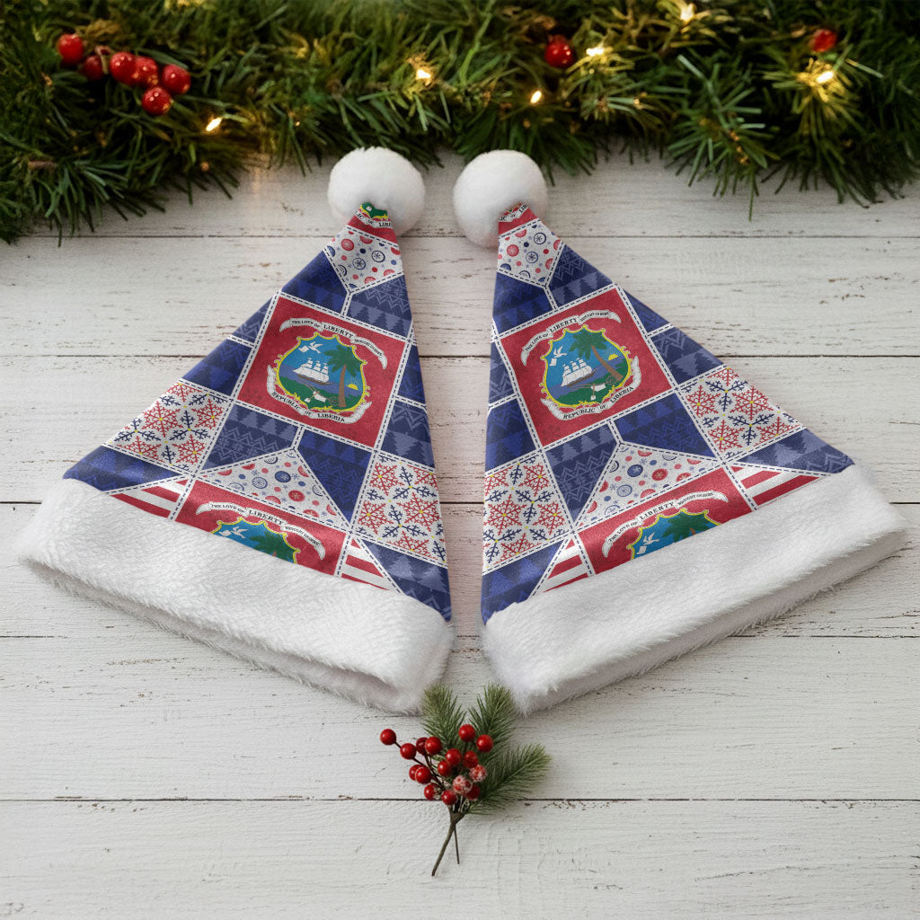 Liberia Christmas Santa Hat Patchwork Style