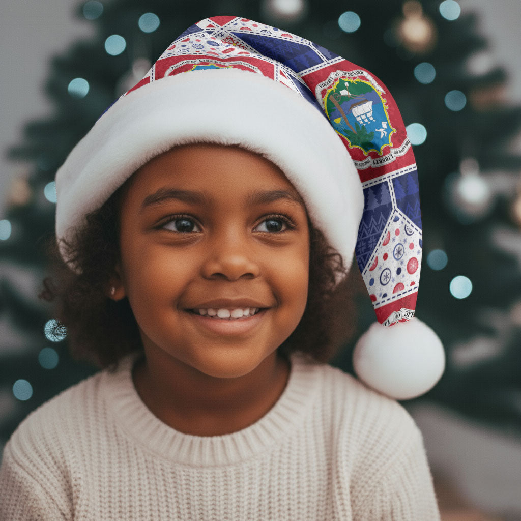 Liberia Christmas Santa Hat Patchwork Style