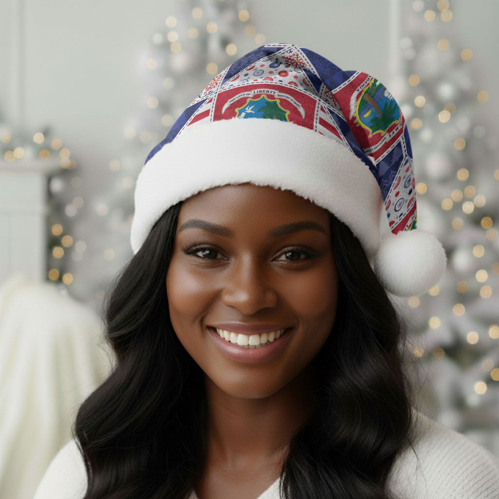 Liberia Christmas Santa Hat Patchwork Style
