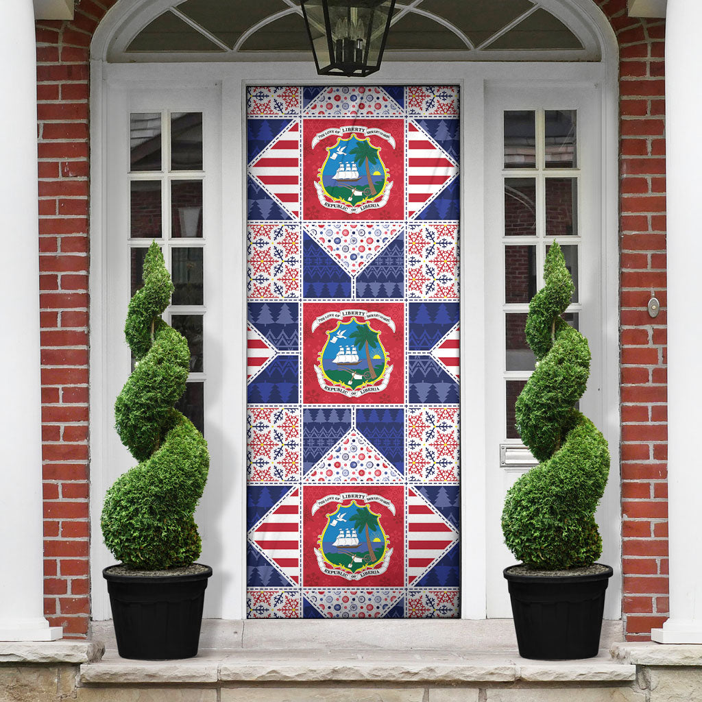 Liberia Christmas Door Cover Patchwork Style