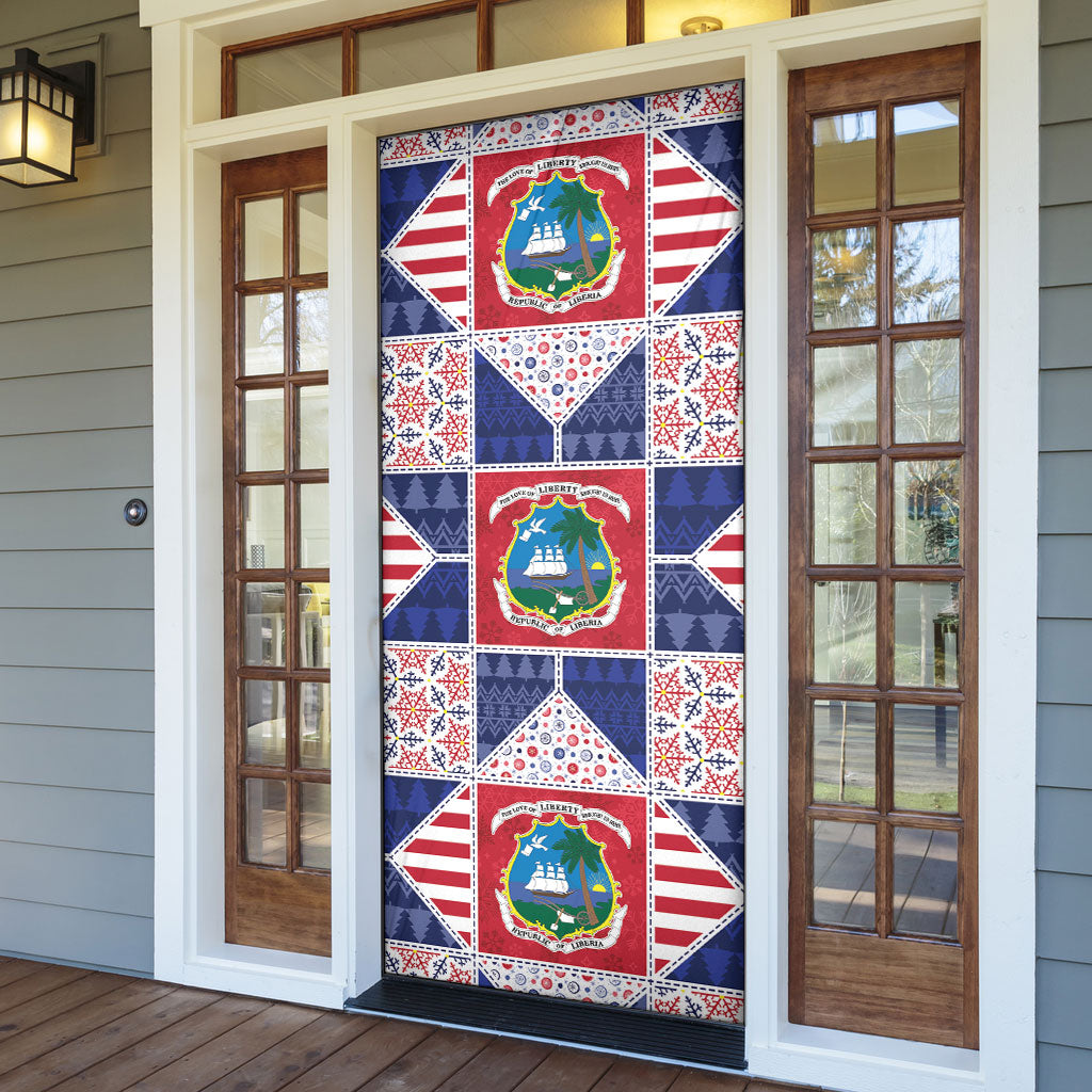 Liberia Christmas Door Cover Patchwork Style
