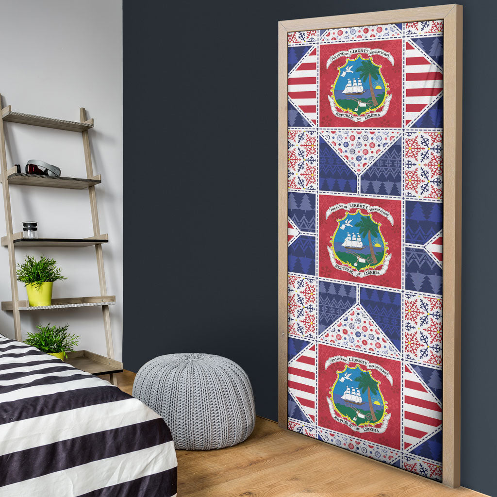 Liberia Christmas Door Cover Patchwork Style