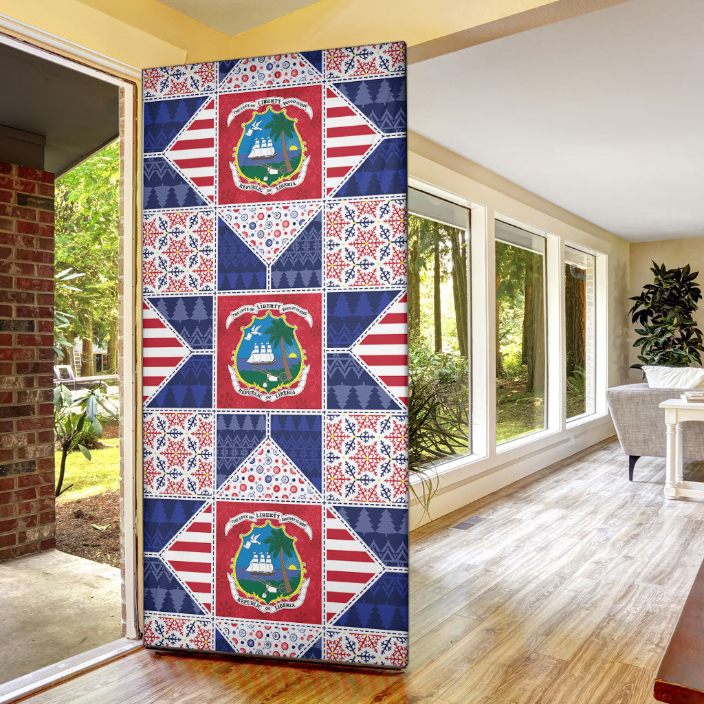 Liberia Christmas Door Cover Patchwork Style