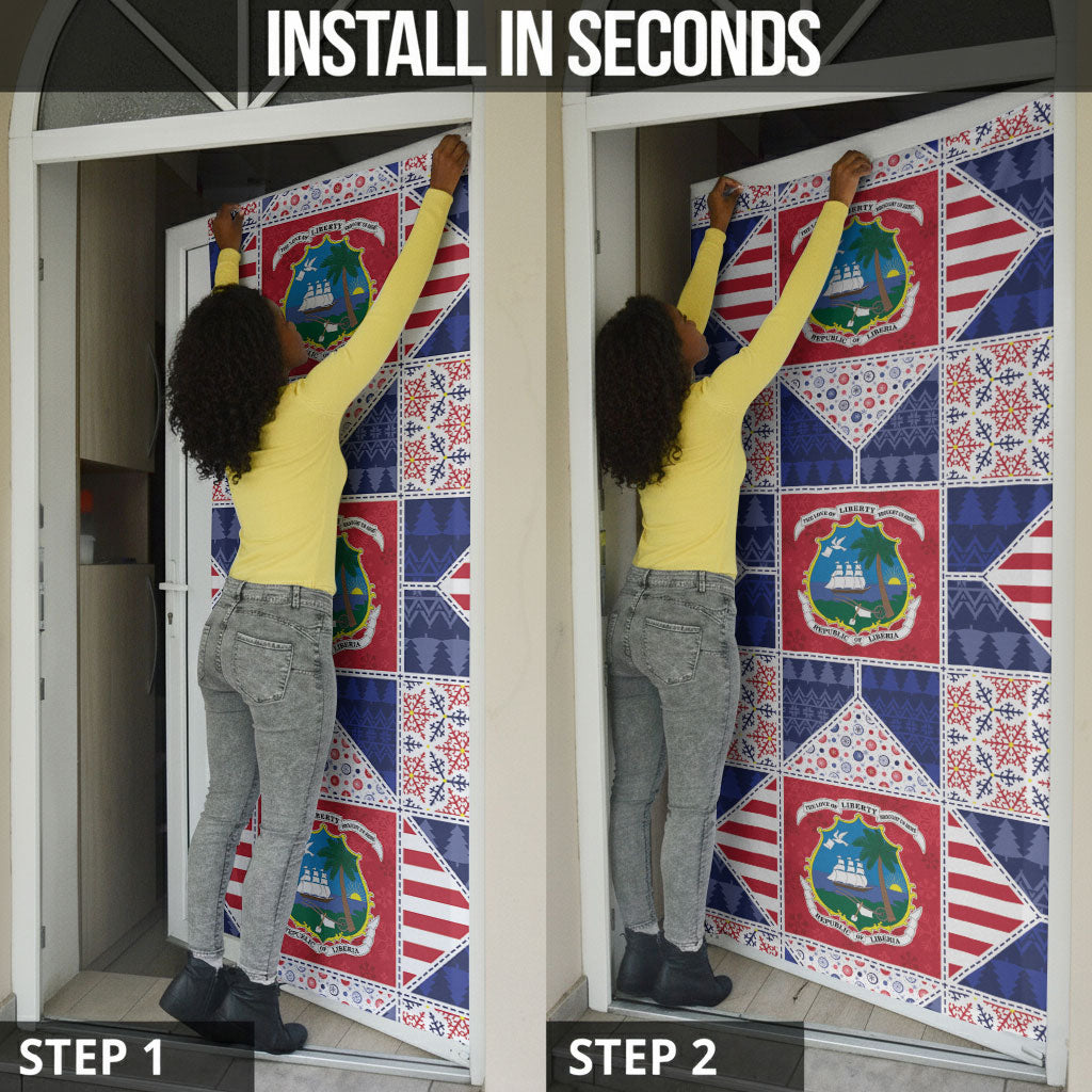 Liberia Christmas Door Cover Patchwork Style