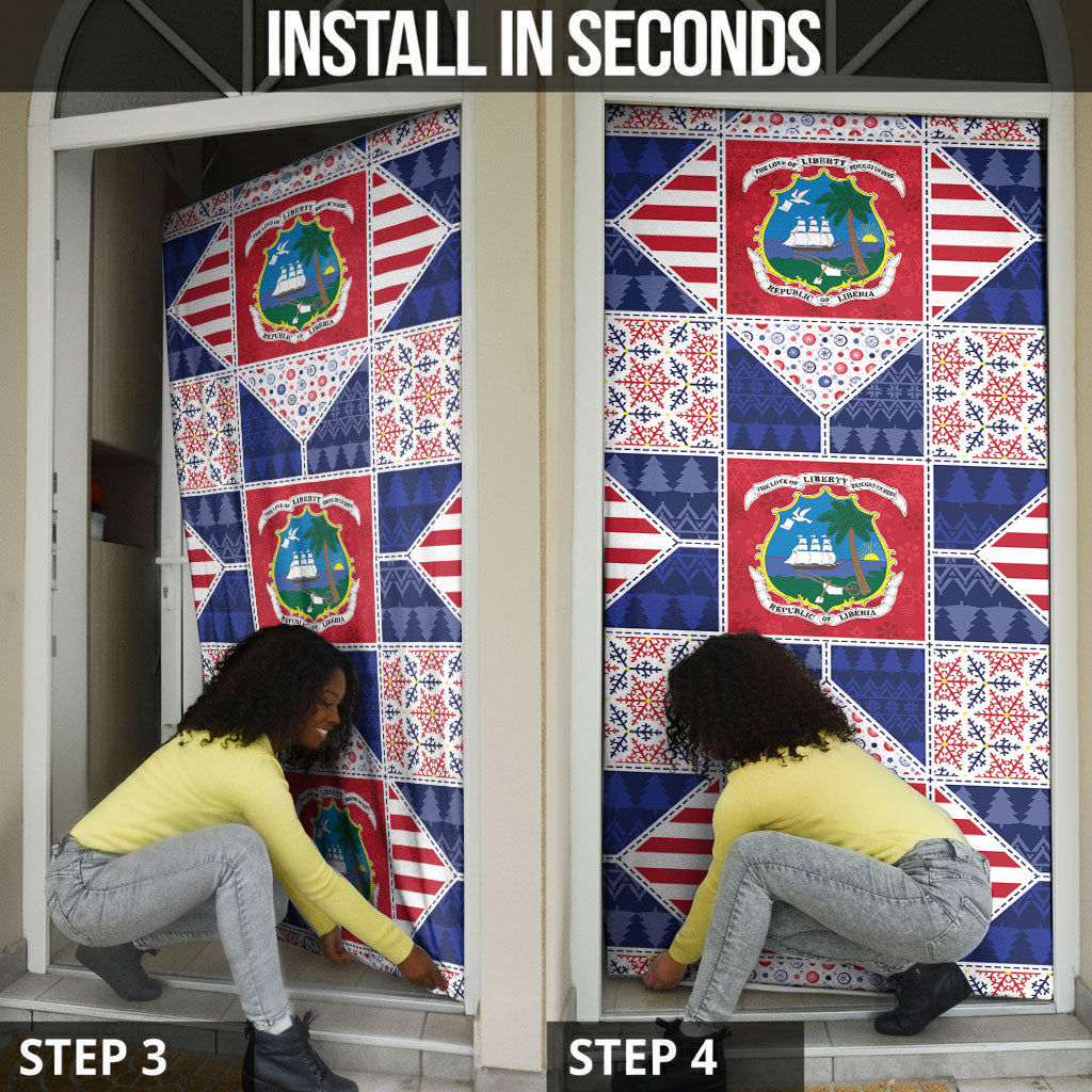 Liberia Christmas Door Cover Patchwork Style