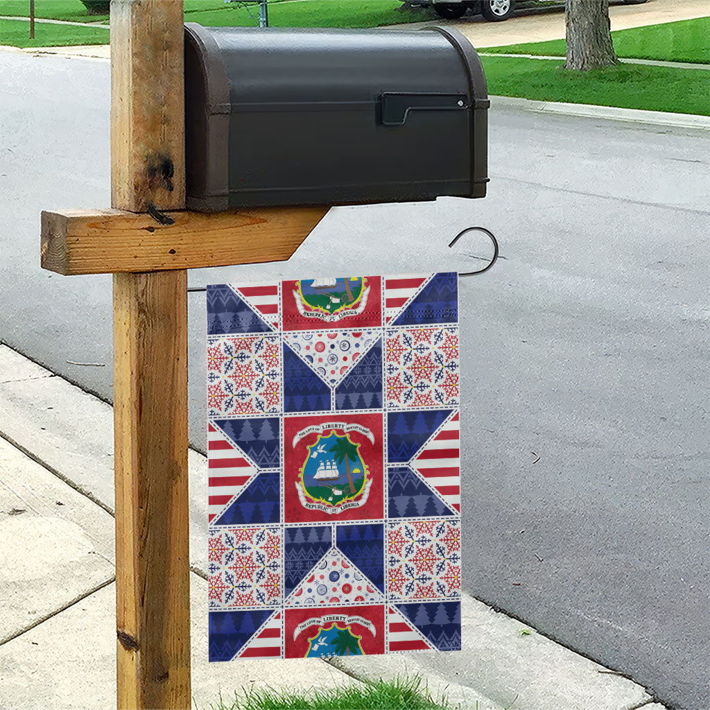 Liberia Christmas Garden Flag Patchwork Style