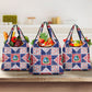 Liberia Christmas Grocery Bag Patchwork Style