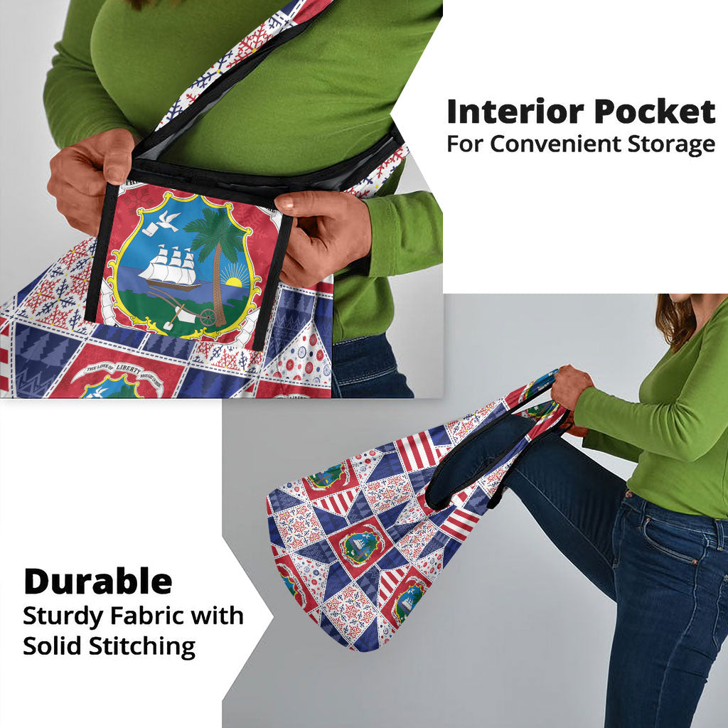 Liberia Christmas Grocery Bag Patchwork Style