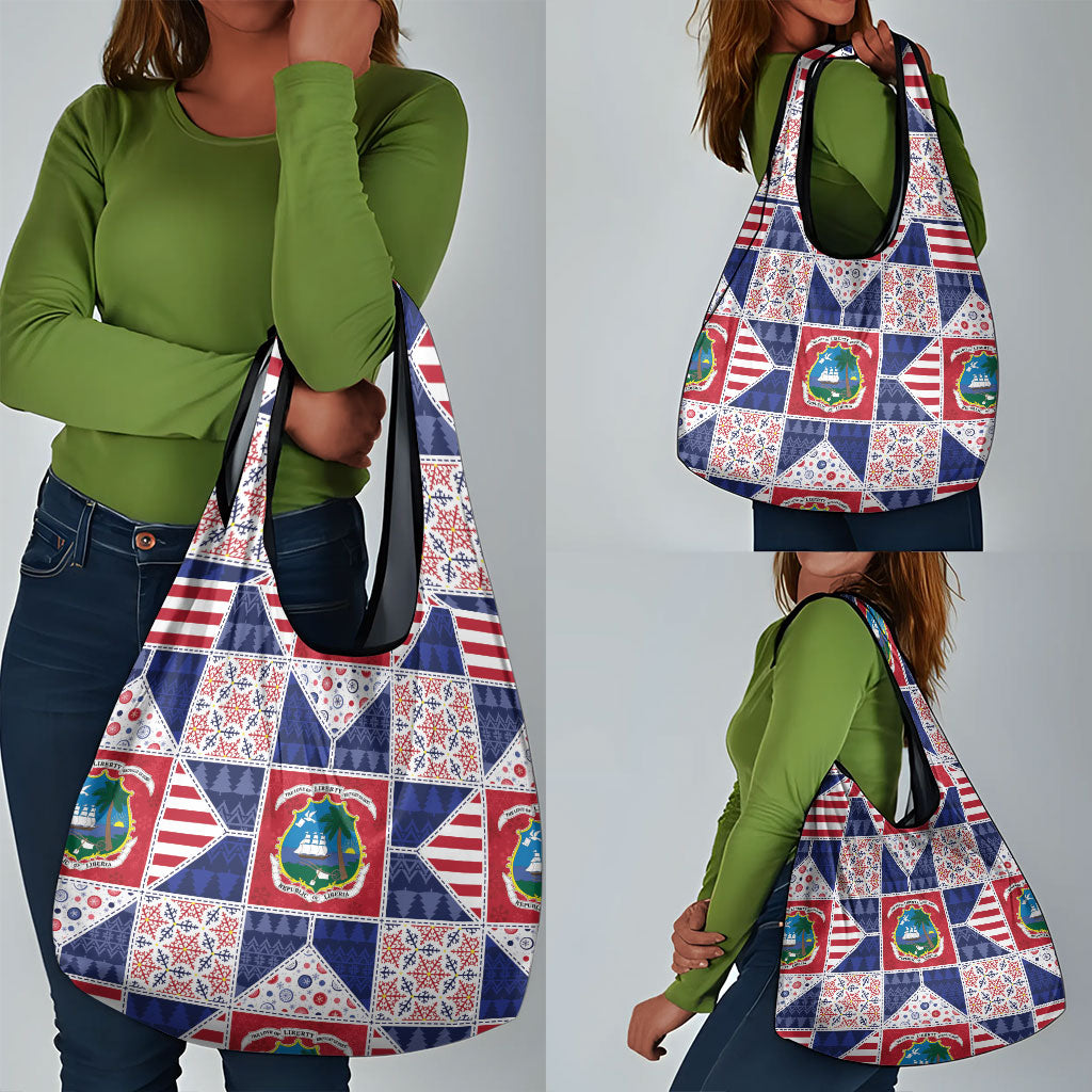 Liberia Christmas Grocery Bag Patchwork Style