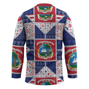 Liberia Christmas Hockey Jersey Patchwork Style