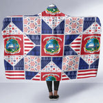 Liberia Christmas Hooded Blanket Patchwork Style