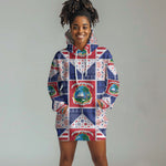 Liberia Christmas Hoodie Dress Patchwork Style