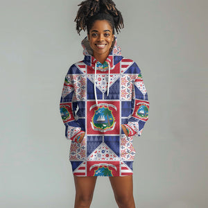 Liberia Christmas Hoodie Dress Patchwork Style