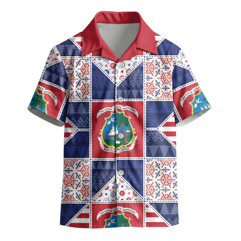 Liberia Christmas Kid Hawaiian Shirt Patchwork Style