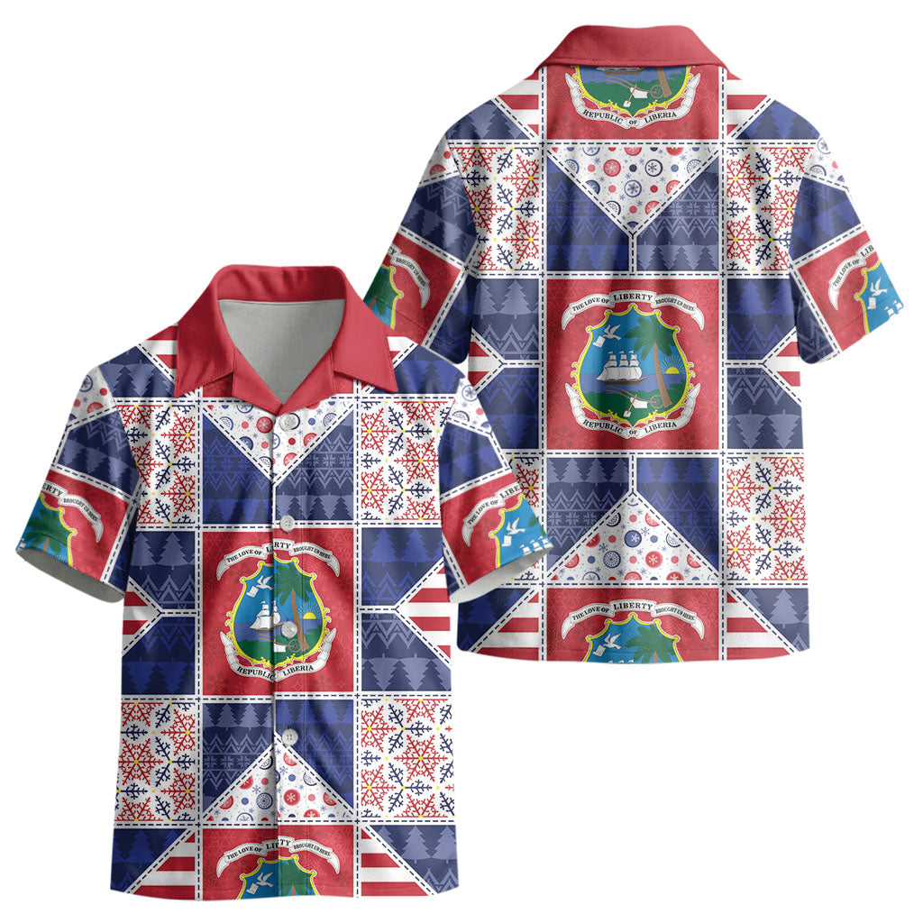 Liberia Christmas Kid Hawaiian Shirt Patchwork Style