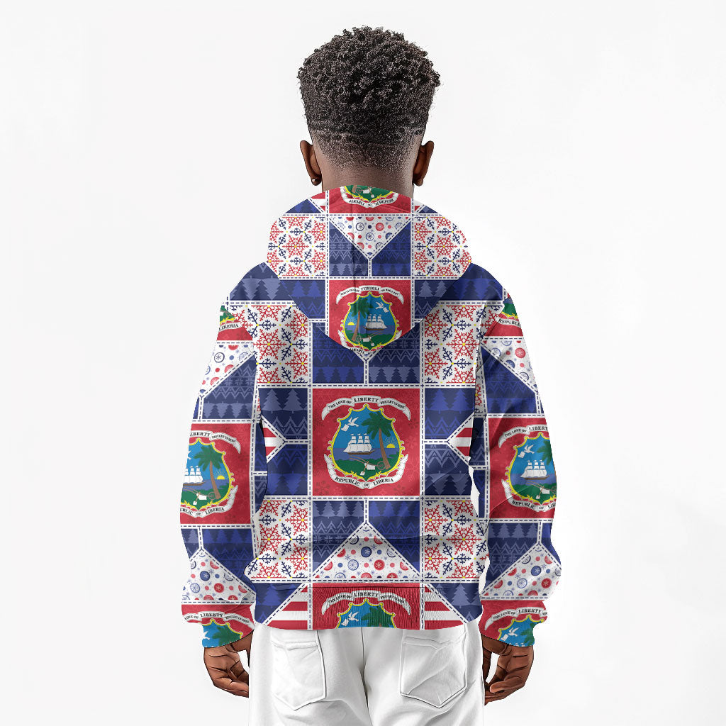 Liberia Christmas Kid Hoodie Patchwork Style