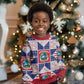 Liberia Christmas Kid Ugly Christmas Sweater Patchwork Style