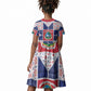Liberia Christmas Kid Short Sleeve Dress Patchwork Style