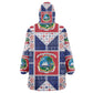 Liberia Christmas Kid Wearable Blanket Hoodie Patchwork Style