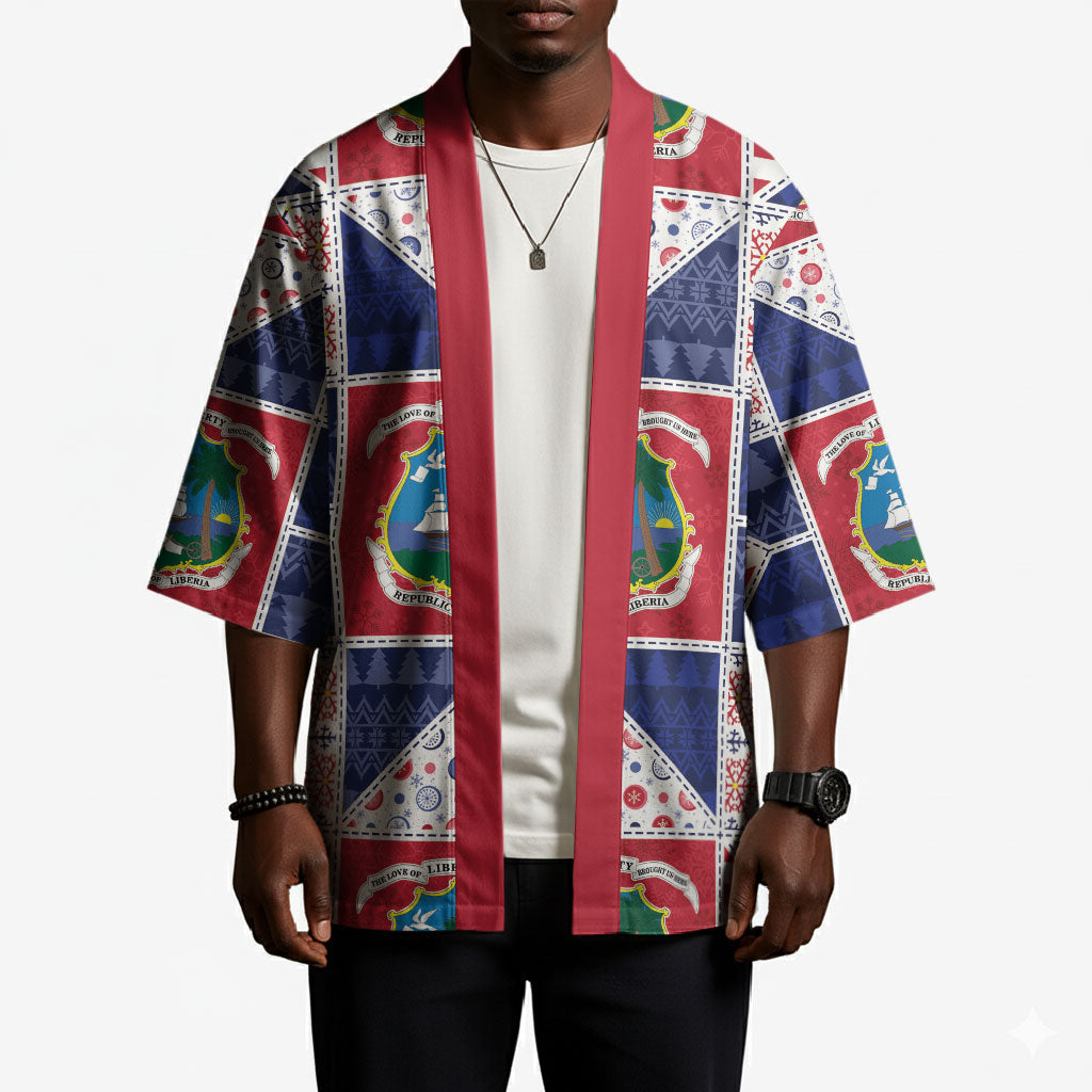 Liberia Christmas Kimono Patchwork Style