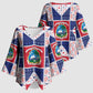 Liberia Christmas Kimono Sleeve Blouse Patchwork Style