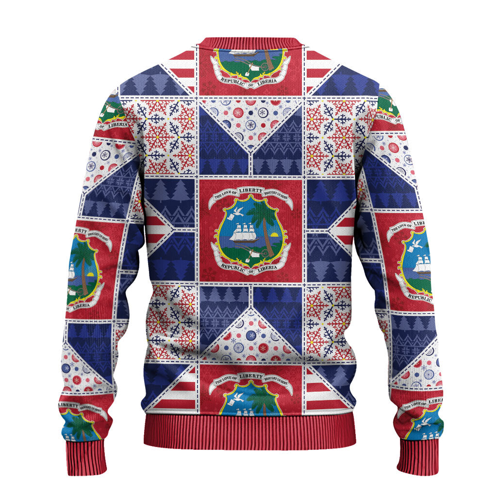 Liberia Christmas Ugly Christmas Sweater Patchwork Style
