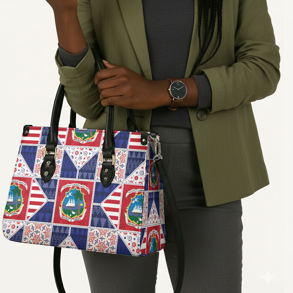Liberia Christmas Leather Bag Patchwork Style