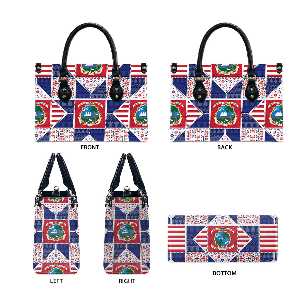 Liberia Christmas Leather Bag Patchwork Style