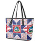 Liberia Christmas Leather Tote Bag Patchwork Style