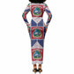 Liberia Christmas Long Sleeve Bodycon Dress Patchwork Style
